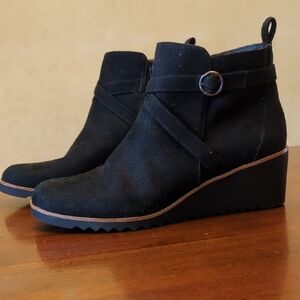 Women's Black Suede Ankle Boots